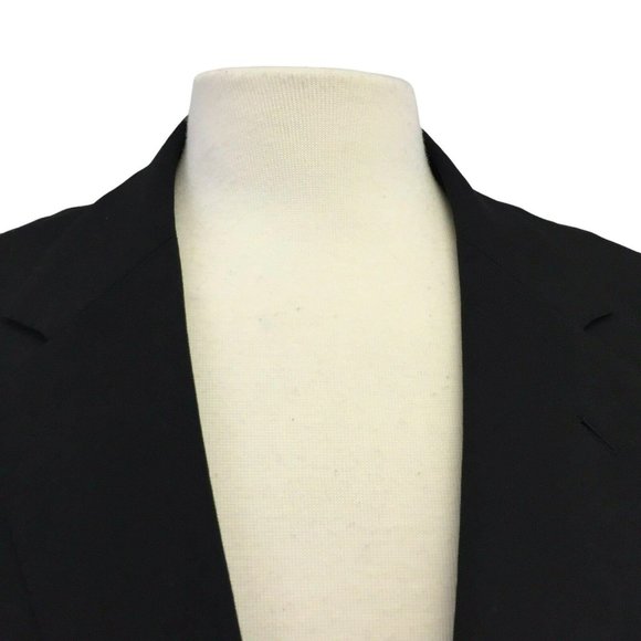 Lands End Suit Jacket Blazer Sports Coat Mens 44L Black 2 Button Single Vent - Picture 7 of 12